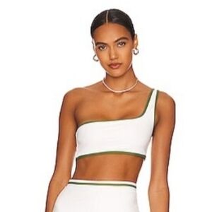We Wore What Contrast One Shoulder Sports Bra